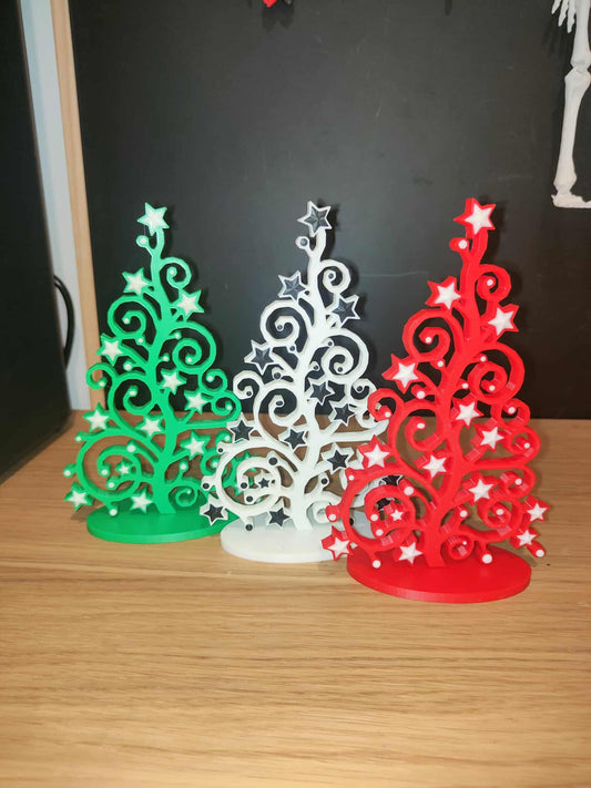 Christmas Tree Table Ornaments - Set of 3