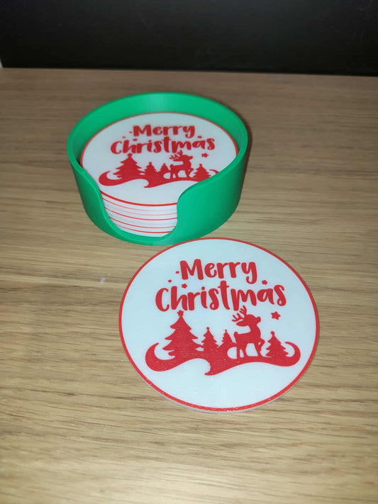 Coasters - set of 8 with holder