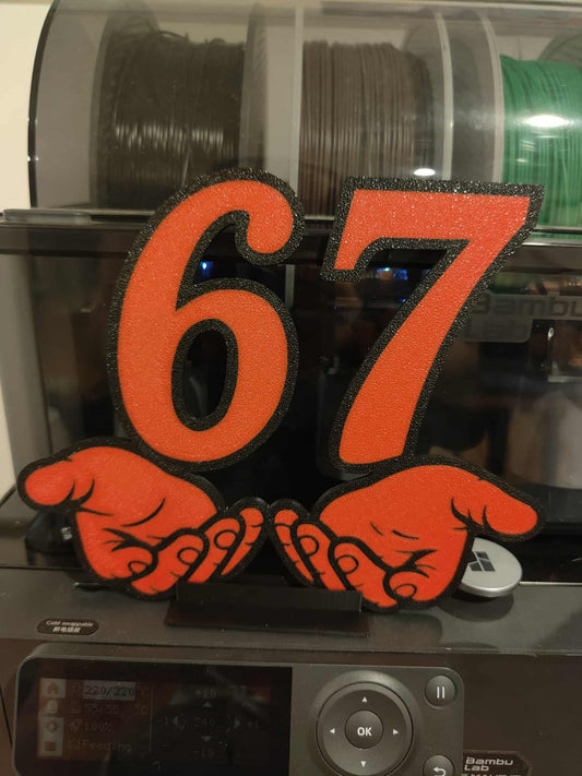 6 7 display with stand